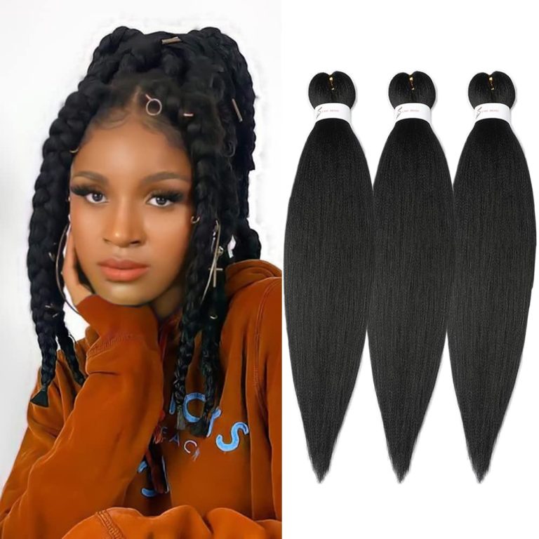 Easy Braid Pre Stretched Braiding Hair 14 Inch 3packs Black Hair ...