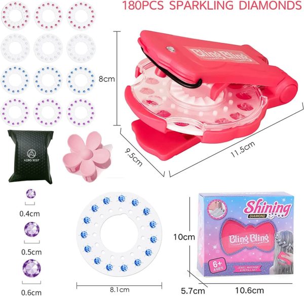 Hair Bedazzler Kit with Rhinestones Bling Gems Decor Styling Tool