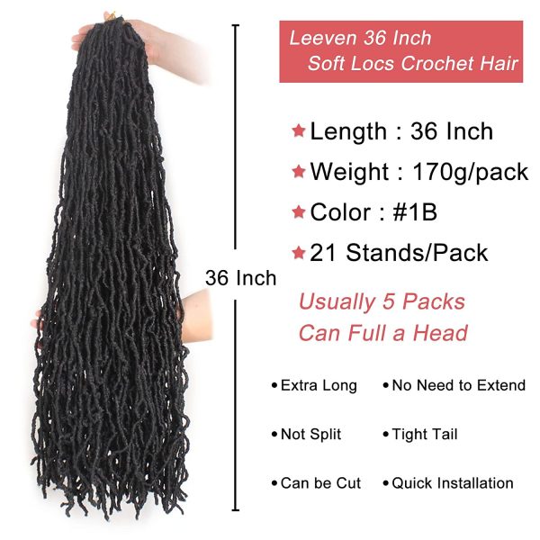 Distressed New Soft Locs Crochet Braids Hair 24 Inch Natural Butterfly Faux  Locs 3 Packs Black Boho Goddess Locs Pre Looped Messy Curly Wavy Synthetic  Hair Extensions For Women 1b