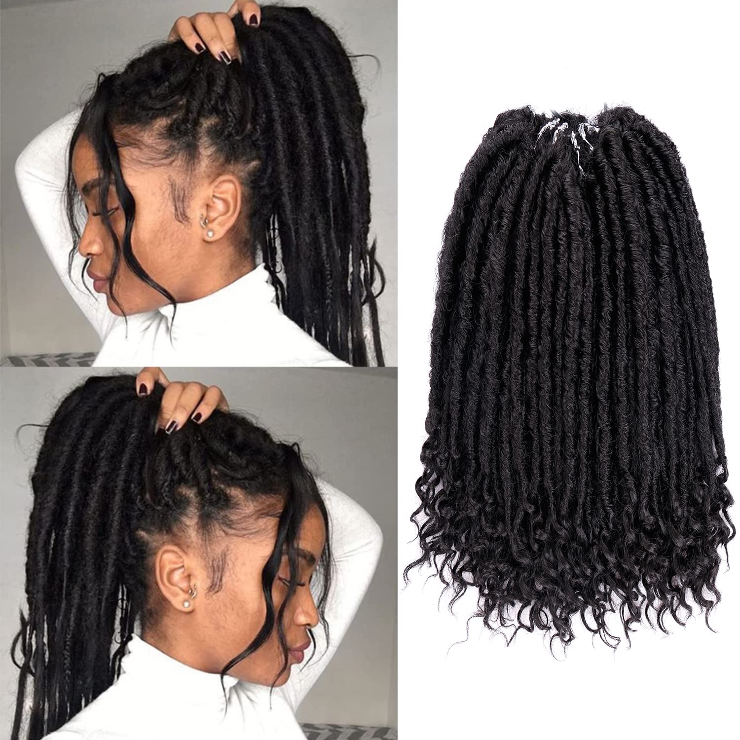Straight goddess faux locs braids, Ella's Hair & Beauty Supply