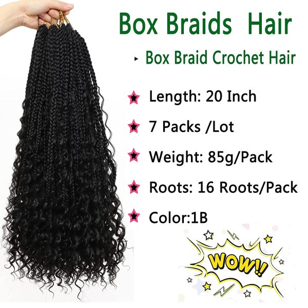 Crochet Boho Box Braids with Human Hair Curls – Ywigs